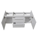 Fresca Opulento 54" White Modern Double Sink Cabinet FCB8013WH