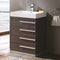 Fresca Livello 24" Gray Oak Modern Bathroom Cabinet with Integrated Sink FCB8024GO-I