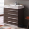 Fresca Livello 30" Gray Oak Modern Bathroom Cabinet with Integrated Sink FCB8030GO-I