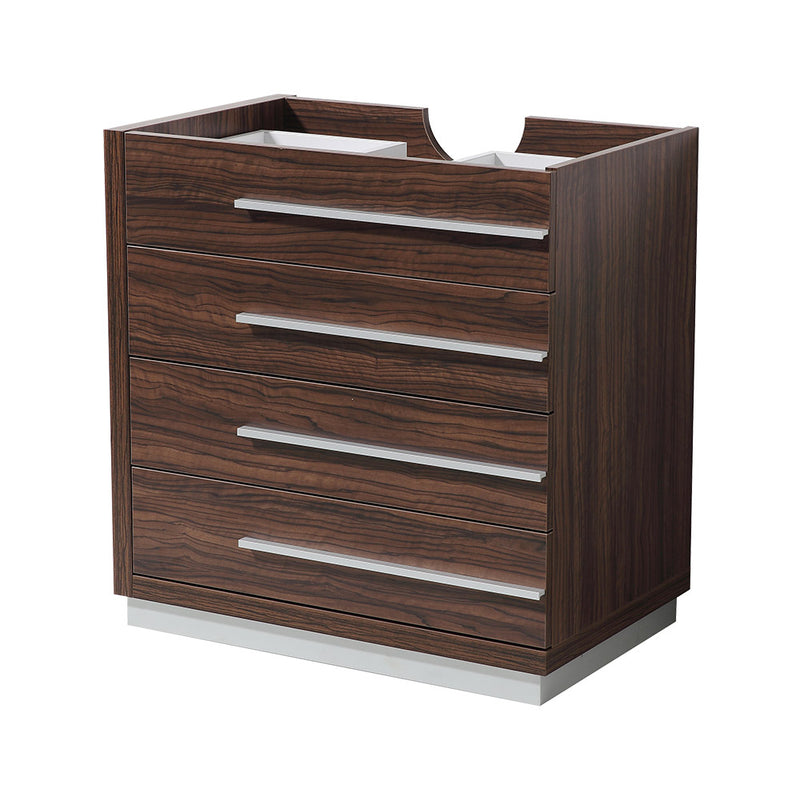 Fresca Livello 30" Walnut Modern Bathroom Cabinet FCB8030GW