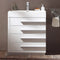 Fresca Livello 30" White Modern Bathroom Cabinet with Integrated Sink FCB8030WH-I