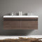 Fresca Largo 57" Gray Oak Modern Double Sink Bathroom Cabinet with Integrated Sinks FCB8040GO-I