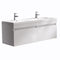 Fresca Largo 57"White Modern Double Sink Bathroom Cabinet w/ Integrated Sinks FCB8040WH-I