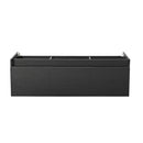 Fresca Mezzo 60" Black Wall Hung Single Sink Modern Bathroom Cabinet FCB8041BW