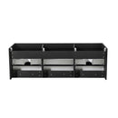 Fresca Mezzo 60" Black Wall Hung Single Sink Modern Bathroom Cabinet FCB8041BW