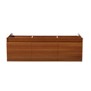 Fresca Mezzo 60" Teak Wall Hung Single Sink Modern Bathroom Cabinet FCB8041TK