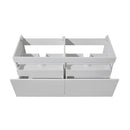 Fresca Mezzo 60" White Wall Hung Double Sink Modern Bathroom Cabinet FCB8042WH