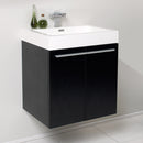 Fresca Alto 23" Black Modern Bathroom Cabinet with Integrated Sink FCB8058BW-I