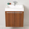 Fresca Alto 23" Teak Modern Bathroom Cabinet with Integrated Sink FCB8058TK-I