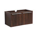 Fresca Vista 30" Walnut Wall Hung Modern Bathroom Cabinet FCB8089GW