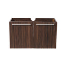 Fresca Vista 30" Walnut Wall Hung Modern Bathroom Cabinet FCB8089GW