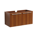 Fresca Vista 30" Teak Wall Hung Modern Bathroom Cabinet FCB8089TK