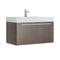 Fresca Vista 36" Gray Oak Modern Bathroom Cabinet w/ Integrated Sink FCB8090GO-I