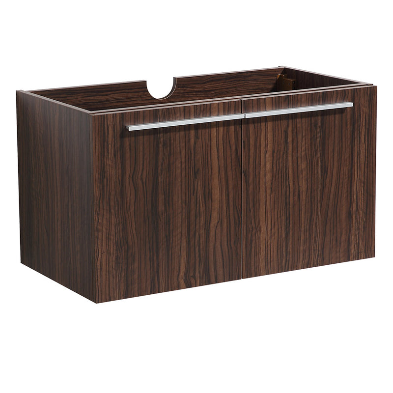 Fresca Vista 36" Walnut Modern Bathroom Cabinet FCB8090GW