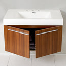 Fresca Vista 36" Teak Modern Bathroom Cabinet with Integrated Sink FCB8090TK-I