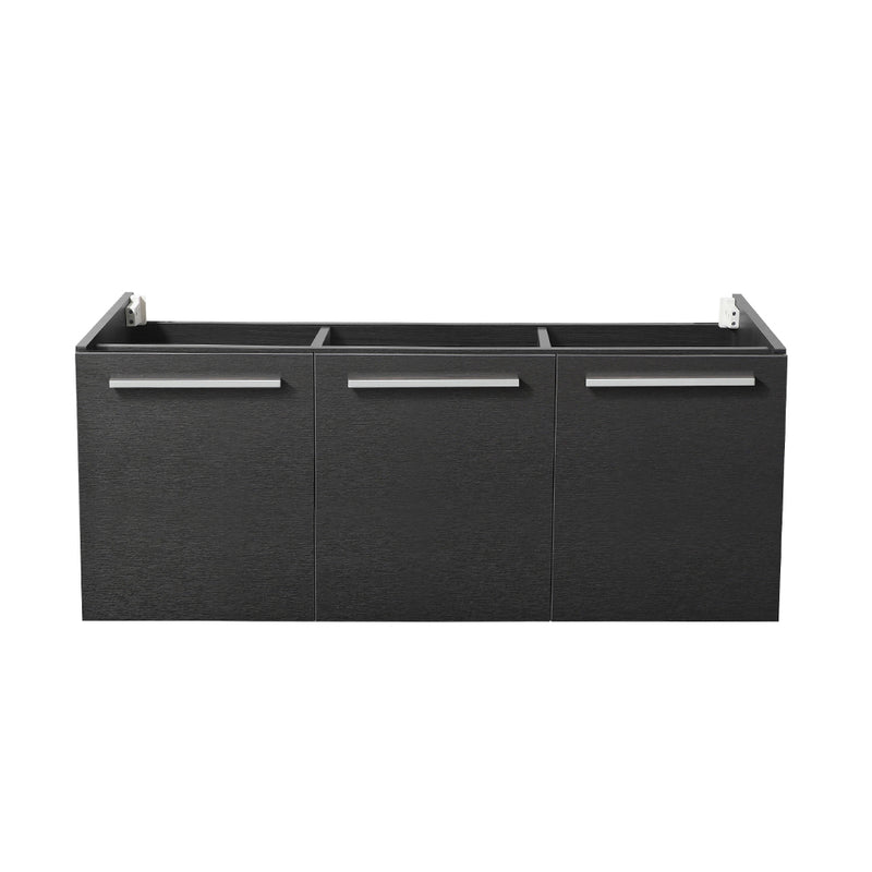 Fresca Vista 48" Black Wall Hung Modern Bathroom Cabinet FCB8092BW