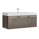 Fresca Vista 48" Gray Oak Wall Hung Modern Bathroom Cabinet w/ Integrated Sink FCB8092GO-I