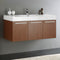 Fresca Vista 48" Teak Wall Hung Modern Bathroom Cabinet with Integrated Sink FCB8092TK-I