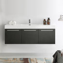 Fresca Vista 60" Black Wall Hung Single Sink Modern Bathroom Cabinet with Integrated Sink FCB8093BW-I