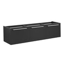 Fresca Vista 60" Black Wall Hung Single Sink Modern Bathroom Cabinet FCB8093BW