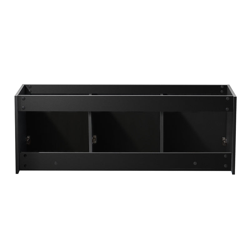 Fresca Vista 60" Black Wall Hung Single Sink Modern Bathroom Cabinet FCB8093BW