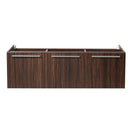 Fresca Vista 60" Walnut Wall Hung Single Sink Modern Bathroom Cabinet FCB8093GW