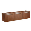 Fresca Vista 60" Teak Wall Hung Single Sink Modern Bathroom Cabinet FCB8093TK