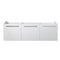 Fresca Vista 60" White Wall Hung Double Sink Modern Bathroom Cabinet FCB8093WH-D