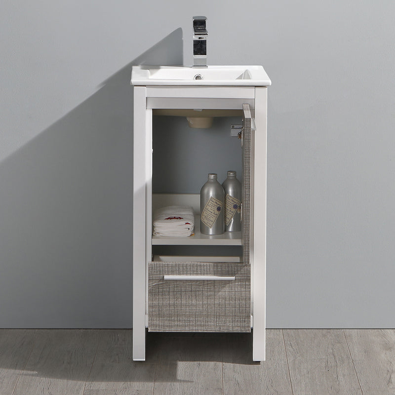 Fresca Allier Rio 16" Ash Gray Modern Bathroom Cabinet with Sink FCB8118HA-I