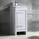 Fresca Allier 16" White Modern Bathroom Cabinet with Sink FCB8118WH-I