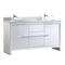 Fresca Allier 60" White Modern Double Sink Bathroom Cabinet w/ Top & Sinks FCB8119WH-CWH-U