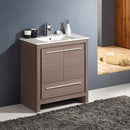 Fresca Allier 30" Gray Oak Modern Bathroom Cabinet with Sink FCB8130GO-I