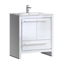 Fresca Allier 30" White Modern Bathroom Cabinet w/ Sink FCB8130WH-I