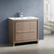 Fresca Allier 36" Gray Oak Modern Bathroom Cabinet with Sink FCB8136GO-I