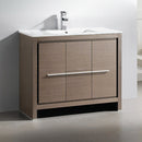 Fresca Allier 40" Gray Oak Modern Bathroom Cabinet with Sink FCB8140GO-I