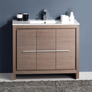 Fresca Allier 40" Gray Oak Modern Bathroom Cabinet with Sink FCB8140GO-I