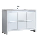 Fresca Allier 48" White Modern Bathroom Cabinet w/ Sink FCB8148WH-I