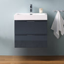 Fresca Valencia 24" Dark Slate Gray Wall Hung Modern Bathroom Vanity FCB8324GG-I