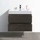 Fresca Valencia 30" Gray Oak Wall Hung Modern Bathroom Vanity FCB8330GO-I