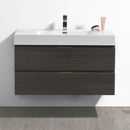 Fresca Valencia 40" Gray Oak Wall Hung Modern Bathroom Vanity FCB8342GO-I