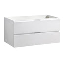 Fresca Valencia 40" Glossy White Wall Hung Modern Bathroom Cabinet  FCB8342WH