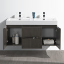 Fresca Valencia 48" Gray Oak Wall Hung Double Sink Modern Bathroom Vanity FCB8348GO-D-I