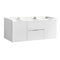 Fresca Valencia 48" Glossy White Wall Hung Double Sink Modern Bathroom Cabinet  FCB8348WH-D