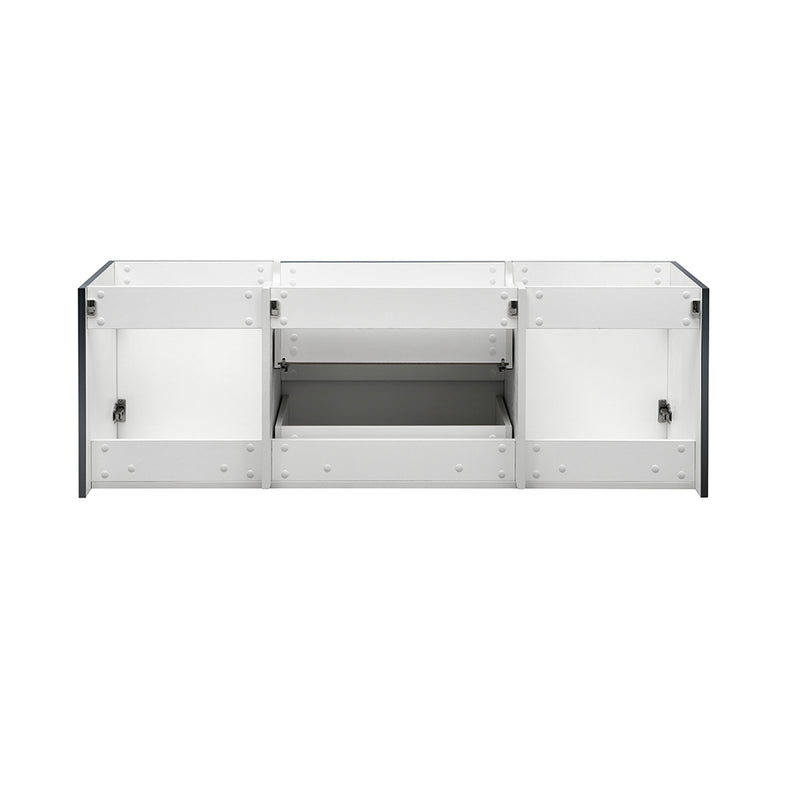 Fresca Valencia 60" Dark Slate Gray Wall Hung Double Sink Modern Bathroom Cabinet FCB8360GG-D