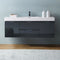 Fresca Valencia 60" Dark Slate Gray Wall Hung Modern Bathroom Vanity FCB8360GG-I