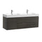 Fresca Valencia 60" Gray Oak Wall Hung Double Sink Modern Bathroom Vanity  FCB8360GO-D-I