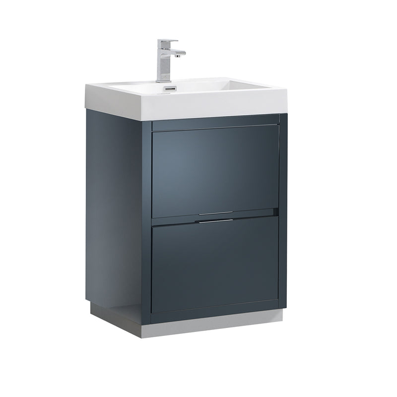 Fresca Valencia 24" Dark Slate Gray Free Standing Modern Bathroom Vanity  FCB8424GG-I