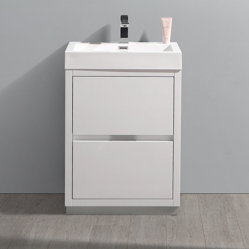 Fresca Valencia 24" Glossy White Free Standing Modern Bathroom Vanity FCB8424WH-I