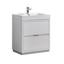 Fresca Valencia 30" Glossy White Free Standing Modern Bathroom Vanity  FCB8430WH-I