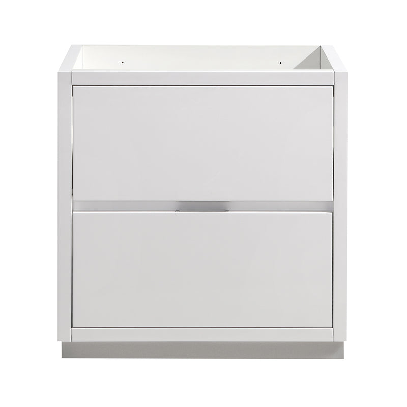 Fresca Valencia 30" Glossy White Free Standing Modern Bathroom Cabinet FCB8430WH